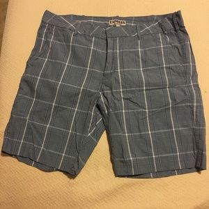 Plaid EXPRESS blue men’s shorts size 32